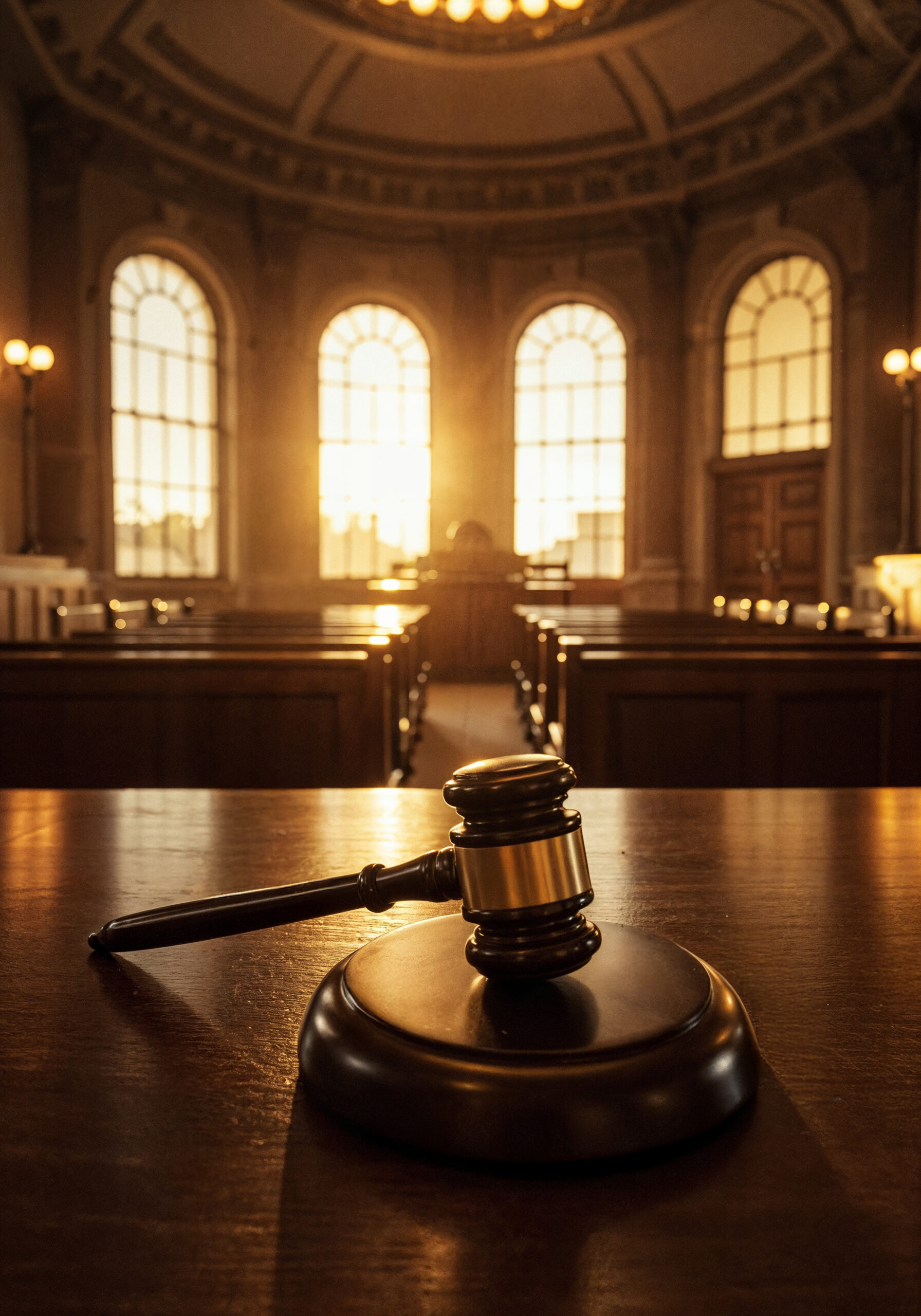 gavel table courtroom