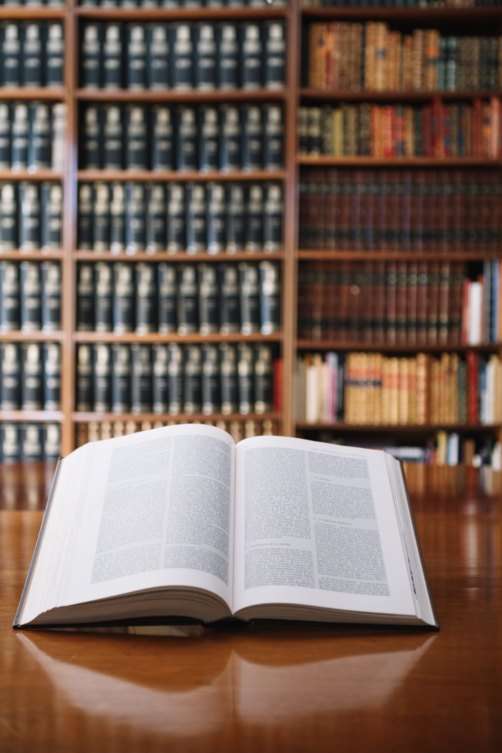 opened book library